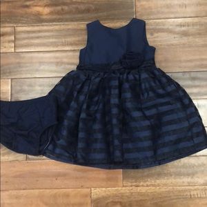 EUC Navy stripe dress and diaper cover.